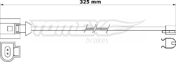 TOMEX brakes TX 31-26 - Προειδοπ. επαφή, φθορά υλικού τριβής των φρένων www.parts5.com