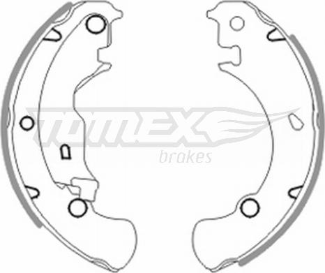 TOMEX brakes TX 20-42 - Brake Shoe Set parts5.com