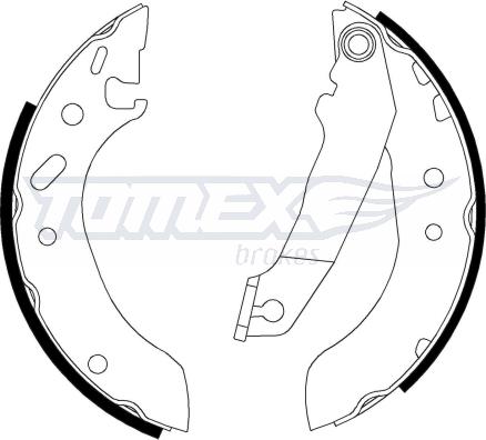 TOMEX brakes TX 20-53 - Brake Shoe Set parts5.com