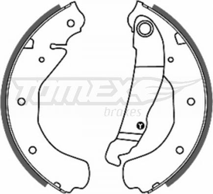 TOMEX brakes TX 20-16 - Brake Shoe Set parts5.com