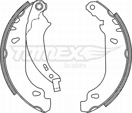 TOMEX brakes TX 21-52 - Brake Shoe Set www.parts5.com