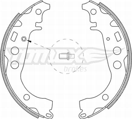 TOMEX brakes TX 21-09 - Sada brzdových čeľustí www.parts5.com