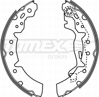 TOMEX brakes TX 21-06 - Brake Shoe Set www.parts5.com