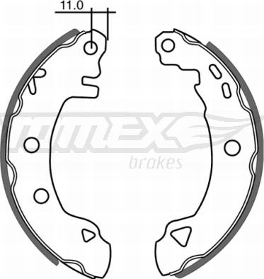 TOMEX brakes TX 21-02 - Juego de zapatas de frenos www.parts5.com