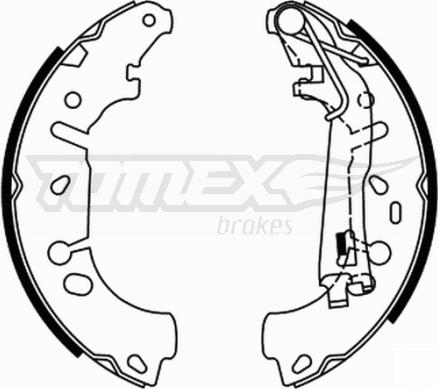 TOMEX brakes TX 21-85 - Brake Shoe Set parts5.com