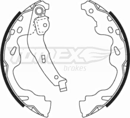 TOMEX brakes TX 21-82 - Brake Shoe Set www.parts5.com