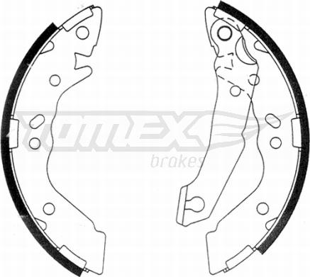 TOMEX brakes TX 21-36 - Комплект тормозных колодок, барабанные www.parts5.com