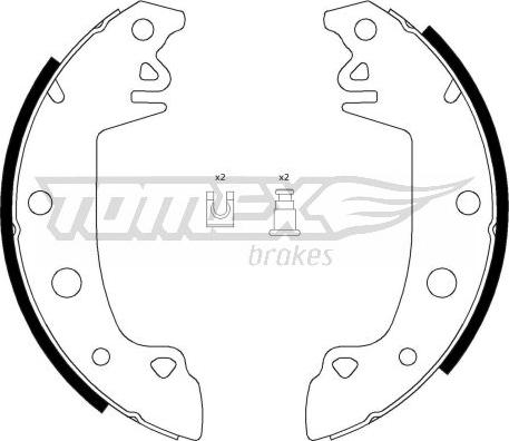 TOMEX brakes TX 21-28 - Brake Shoe Set www.parts5.com