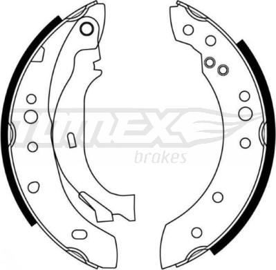 TOMEX brakes TX 21-27 - Brake Shoe Set www.parts5.com