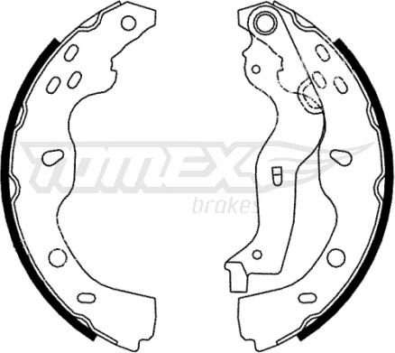 TOMEX brakes TX 22-38 - Комплект тормозных колодок, барабанные www.parts5.com
