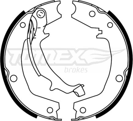 TOMEX brakes TX 22-72 - Brake Shoe Set parts5.com