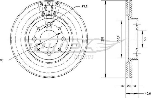 TOMEX brakes TX 70-42 - Disc frana www.parts5.com