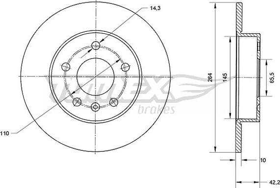 TOMEX brakes TX 70-06 - Disc frana www.parts5.com