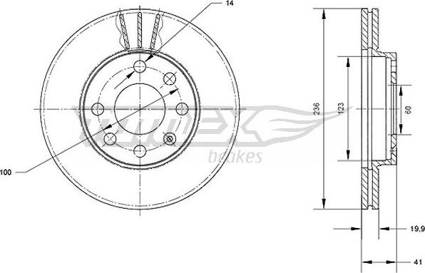 TOMEX brakes TX 70-08 - Zavorni kolut www.parts5.com