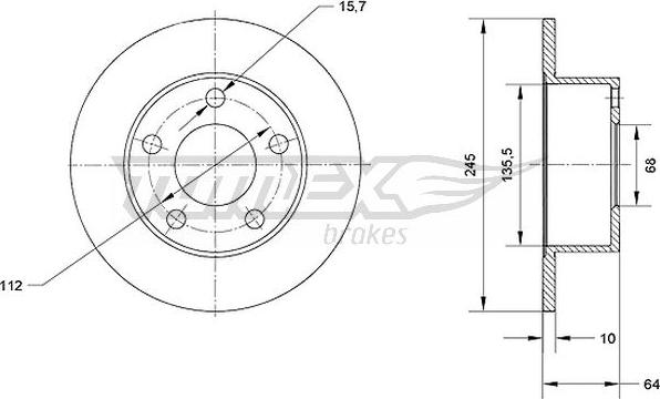 TOMEX brakes TX 70-02 - Fren diski www.parts5.com