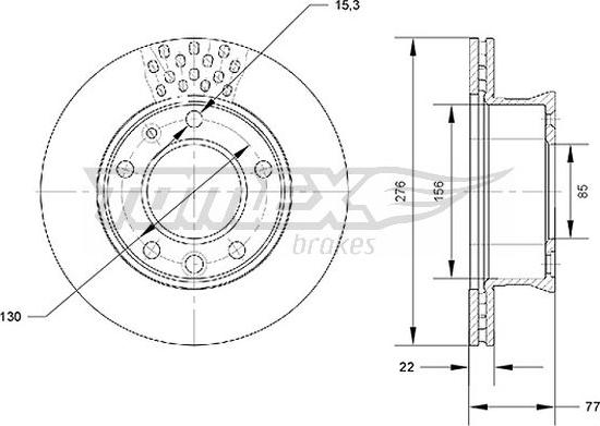 TOMEX brakes TX 70-07 - Disc frana www.parts5.com