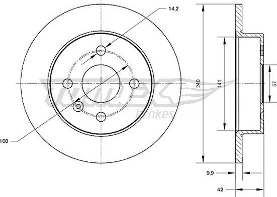 TOMEX brakes TX 70-23 - Brzdový kotúč www.parts5.com