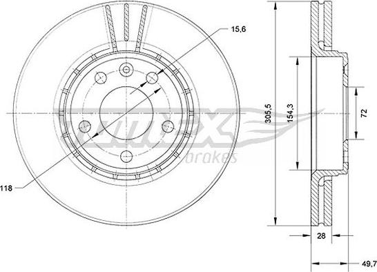 TOMEX brakes TX 70-27 - Zavorni kolut www.parts5.com