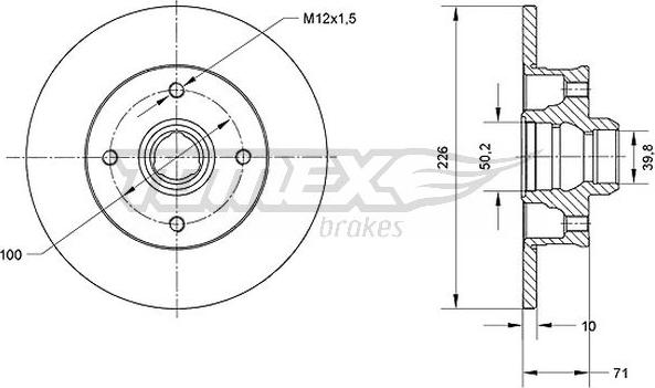 TOMEX brakes TX 70-71 - Brake Disc www.parts5.com