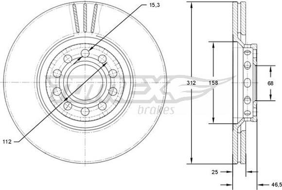 TOMEX brakes TX 71-97 - Jarrulevy www.parts5.com