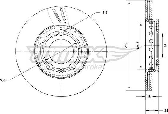 TOMEX brakes TX 71-09 - Brake Disc www.parts5.com