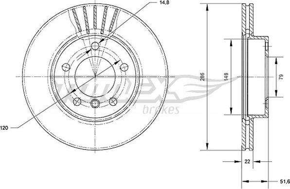 TOMEX brakes TX 71-02 - Brake Disc parts5.com