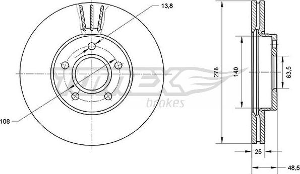 TOMEX brakes TX 71-11 - Спирачен диск www.parts5.com