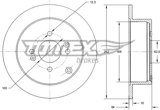 TOMEX brakes TX 71-34 - Brake Disc www.parts5.com