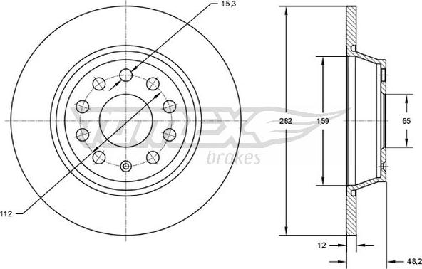 TOMEX brakes TX 71-37 - Kočioni disk www.parts5.com