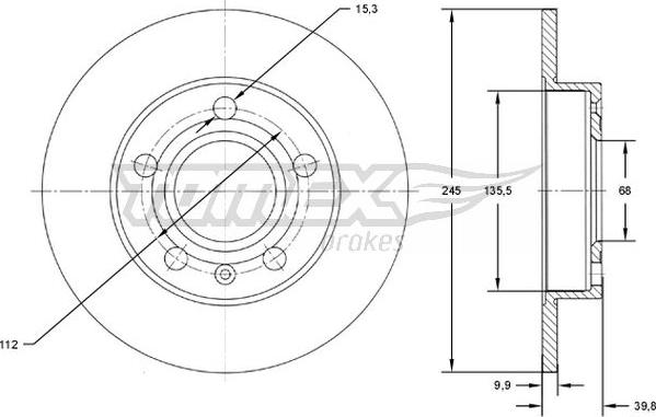 TOMEX brakes TX 71-71 - Tarcza hamulcowa www.parts5.com