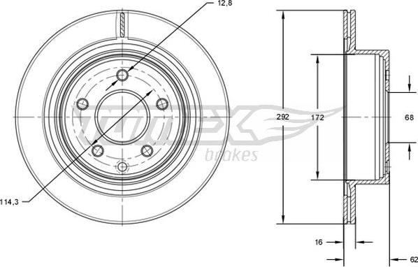 TOMEX brakes TX 71-72 - Piduriketas www.parts5.com