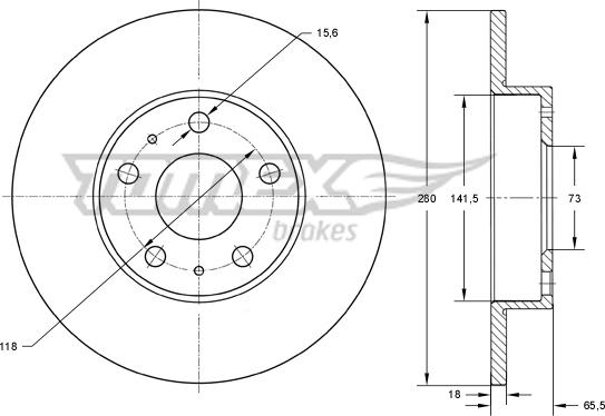 TOMEX brakes TX 73-46 - Fren diski www.parts5.com