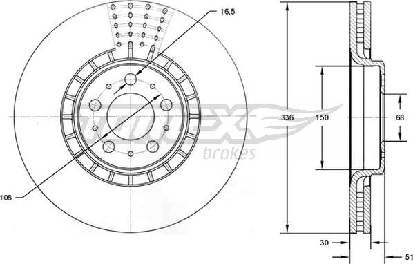 TOMEX brakes TX 73-09 - Brake Disc www.parts5.com