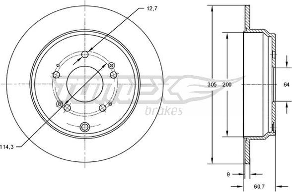 TOMEX brakes TX 73-04 - Тормозной диск www.parts5.com