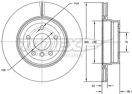 TOMEX brakes TX 73-00 - Brake Disc parts5.com