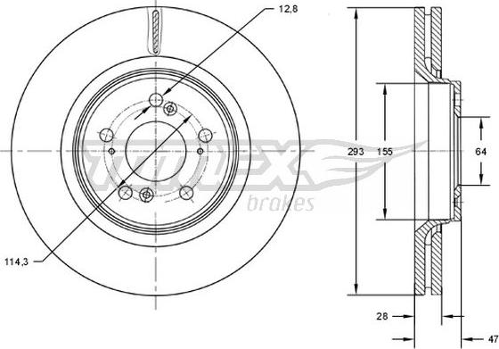 TOMEX brakes TX 73-07 - Kočni disk www.parts5.com