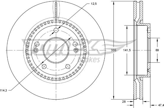 TOMEX brakes TX 73-31 - Disc frana www.parts5.com