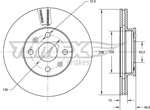 TOMEX brakes TX 73-33 - Disc frana www.parts5.com