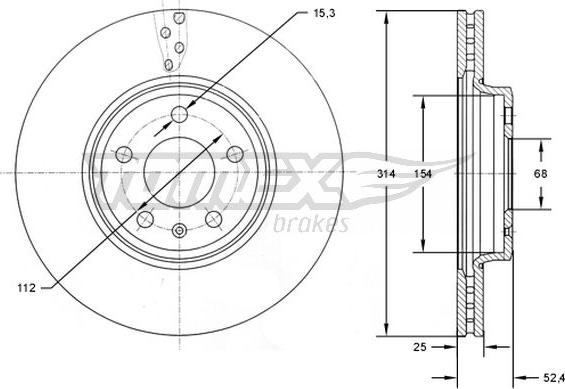 TOMEX brakes TX 72-48 - Brake Disc www.parts5.com