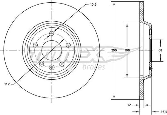 TOMEX brakes TX 72-50 - Тормозной диск www.parts5.com