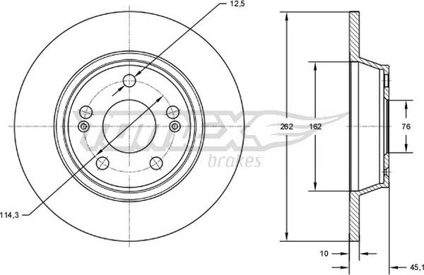 TOMEX brakes TX 72-58 - Disco de freno www.parts5.com