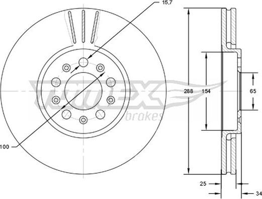 TOMEX brakes TX 72-04 - Disque de frein www.parts5.com