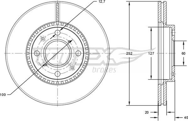 TOMEX brakes TX 72-14 - Brake Disc www.parts5.com