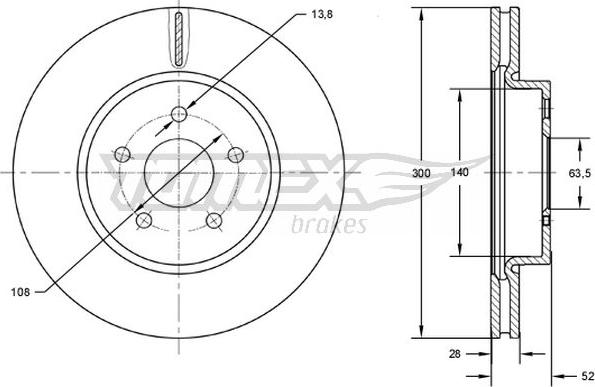 TOMEX brakes TX 72-80 - Brzdový kotouč www.parts5.com