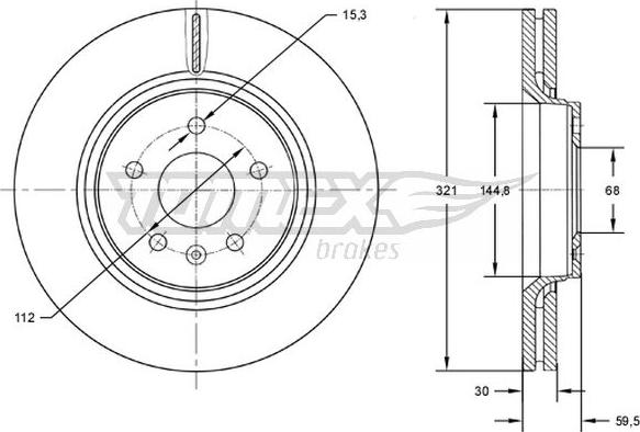 TOMEX brakes TX 72-81 - Brake Disc www.parts5.com