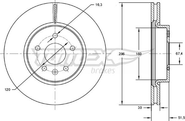 TOMEX brakes TX 72-88 - Brake Disc www.parts5.com