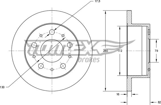 TOMEX brakes TX 72-35 - Disc frana www.parts5.com