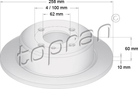 Topran 500 557 - Brake Disc www.parts5.com