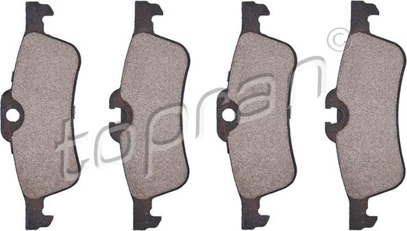 Topran 501 017 - Brake Pad Set, disc brake www.parts5.com