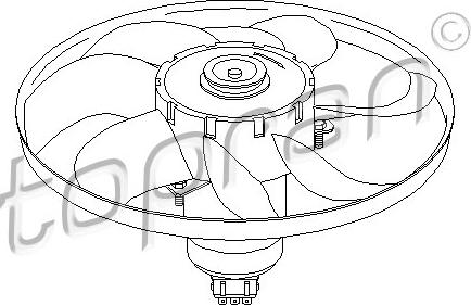 Topran 107 711 - Ventilator, radiator www.parts5.com